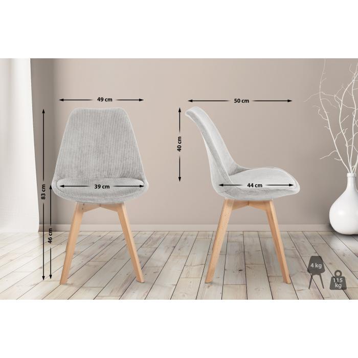 Stuhl HLO-CP58 Cord ~ beige
