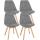 4er Set Stuhl HLO-CP44 Cord ~ grau