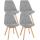 4er Set Stuhl HLO-CP44 Cord ~ hellgrau