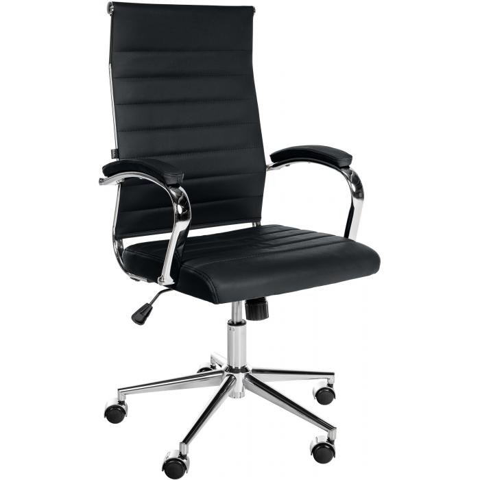 Brostuhl HLO-CP164 Echtleder ~ schwarz