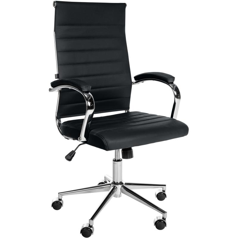 Brostuhl HLO-CP164 Echtleder ~ schwarz