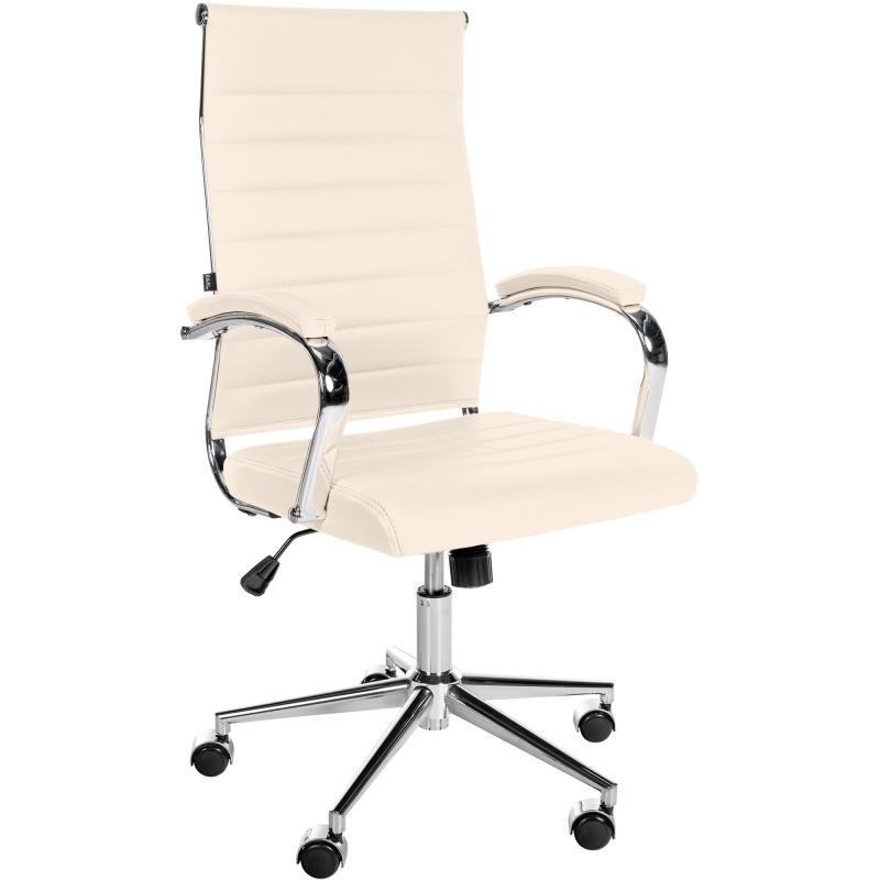 Brostuhl HLO-CP164 Echtleder ~ creme