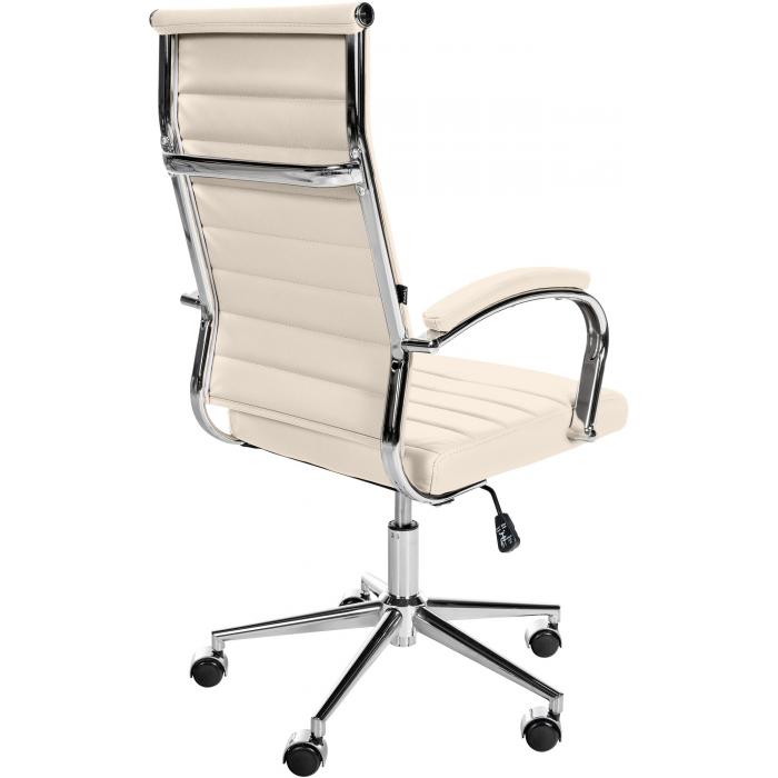 Brostuhl HLO-CP164 Echtleder ~ creme