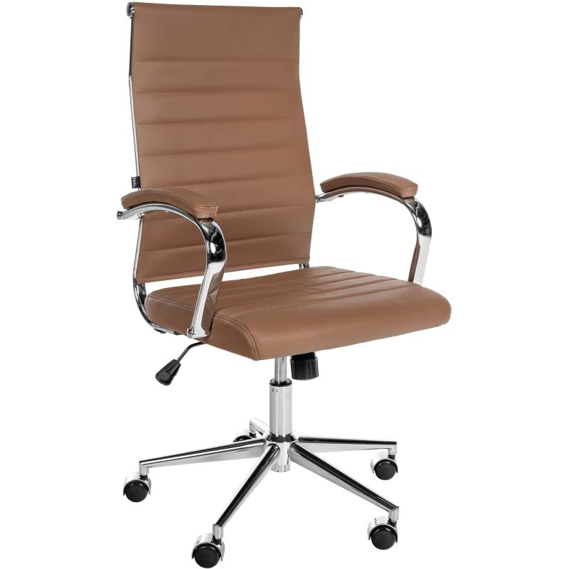 Brostuhl HLO-CP164 Echtleder ~ hellbraun