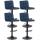4er Set Barhocker HLO-CP64 Samt ~ blau