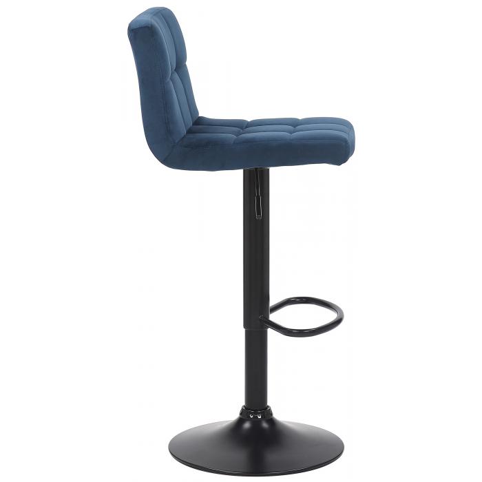 4er Set Barhocker HLO-CP64 Samt ~ blau