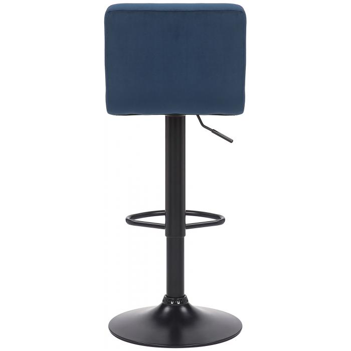 4er Set Barhocker HLO-CP64 Samt ~ blau