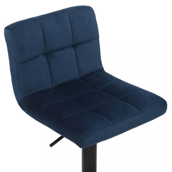 4er Set Barhocker HLO-CP64 Samt ~ blau