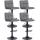4er Set Barhocker HLO-CP64 Samt ~ grau