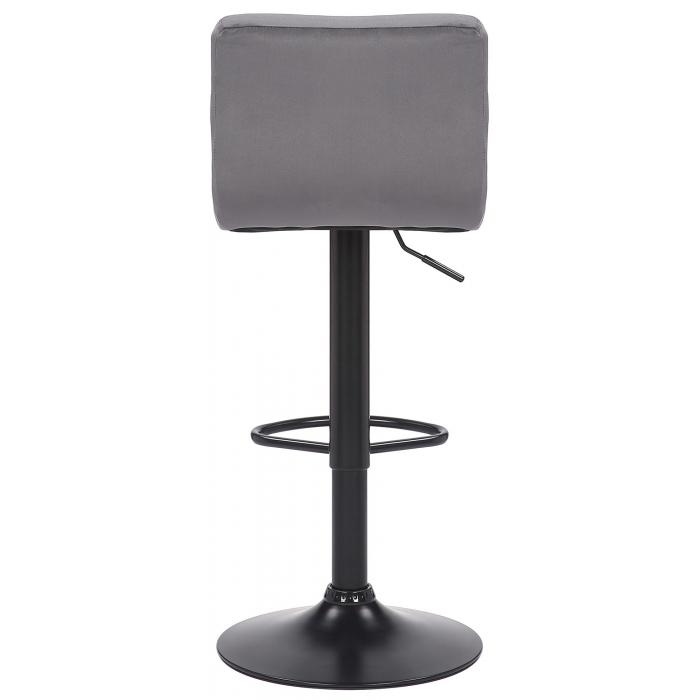 4er Set Barhocker HLO-CP64 Samt ~ grau