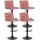 4er Set Barhocker HLO-CP64 Samt ~ pink
