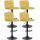 4er Set Barhocker HLO-CP64 Samt ~ gelb