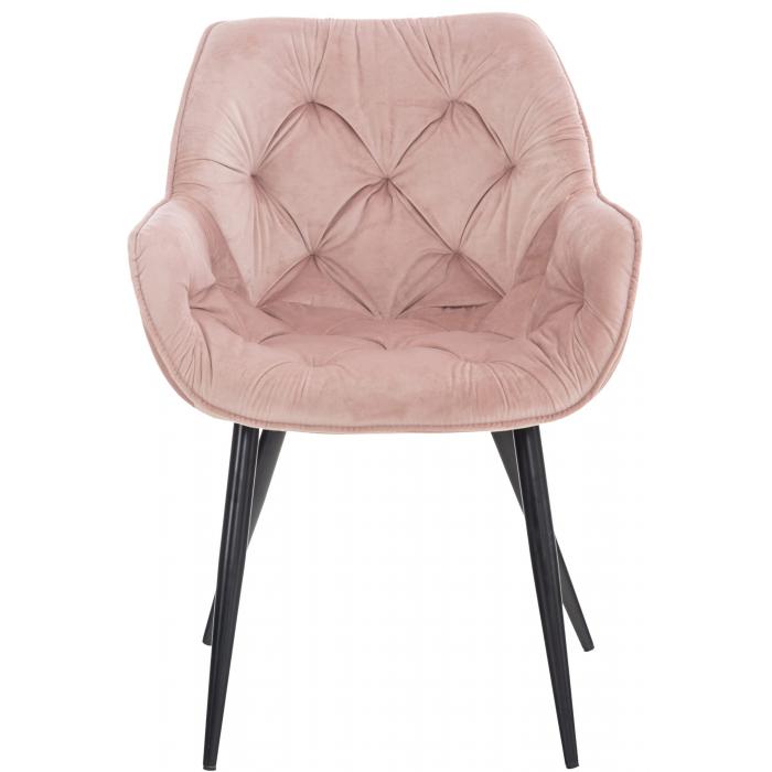 2er Set Stuhl HLO-CP24 Samt ~ pink