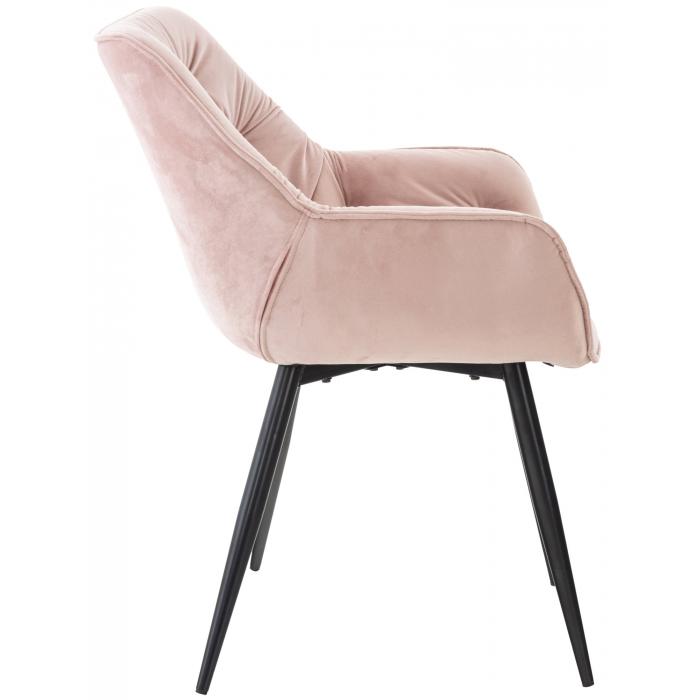 2er Set Stuhl HLO-CP24 Samt ~ pink
