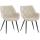 2er Set Stuhl HLO-CP24 Samt ~ creme