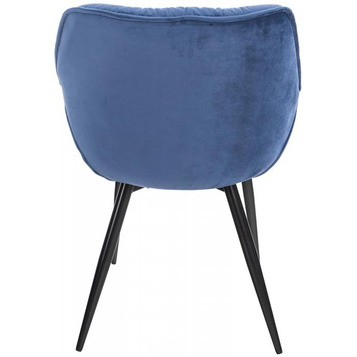 2er Set Stuhl HLO-CP24 Samt ~ blau