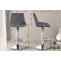 2er Set Barhocker HLO-CP295 Stoff chrom ~ grau