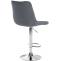 2er Set Barhocker HLO-CP295 Stoff chrom ~ grau
