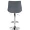 2er Set Barhocker HLO-CP295 Stoff chrom ~ grau