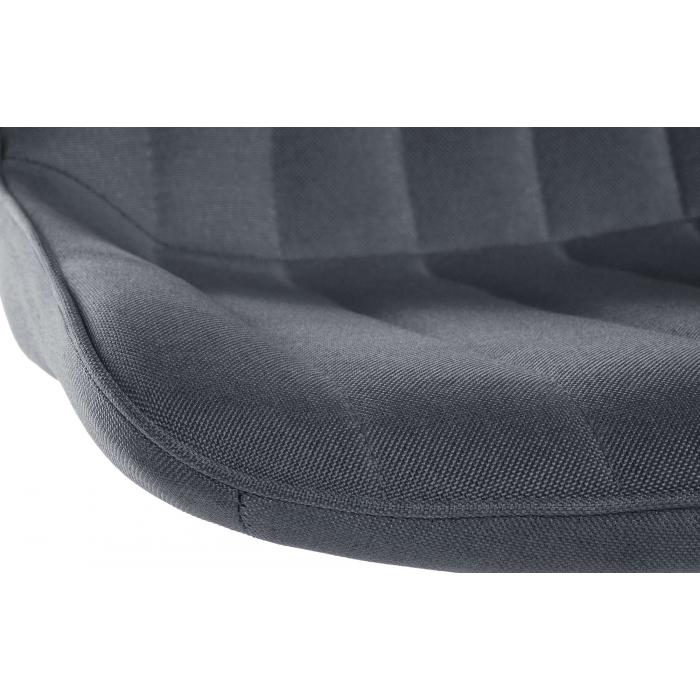 2er Set Barhocker HLO-CP295 Stoff chrom ~ grau