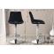 2er Set Barhocker HLO-CP295 Stoff chrom ~ schwarz
