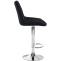 2er Set Barhocker HLO-CP295 Stoff chrom ~ schwarz