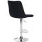 2er Set Barhocker HLO-CP295 Stoff chrom ~ schwarz
