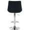2er Set Barhocker HLO-CP295 Stoff chrom ~ schwarz