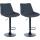 2er Set Barhocker HLO-CP295 Stoff schwarz ~ dunkelgrau