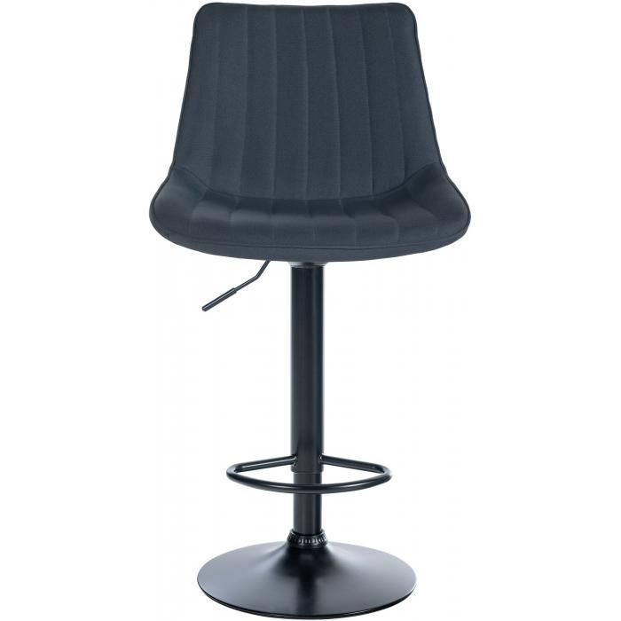 2er Set Barhocker HLO-CP295 Stoff schwarz ~ dunkelgrau