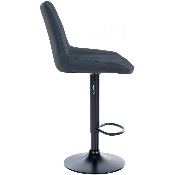 2er Set Barhocker HLO-CP295 Stoff schwarz ~ dunkelgrau