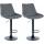 2er Set Barhocker HLO-CP295 Stoff schwarz ~ grau