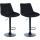 2er Set Barhocker HLO-CP295 Stoff schwarz ~ schwarz