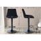 2er Set Barhocker HLO-CP295 Stoff schwarz ~ schwarz