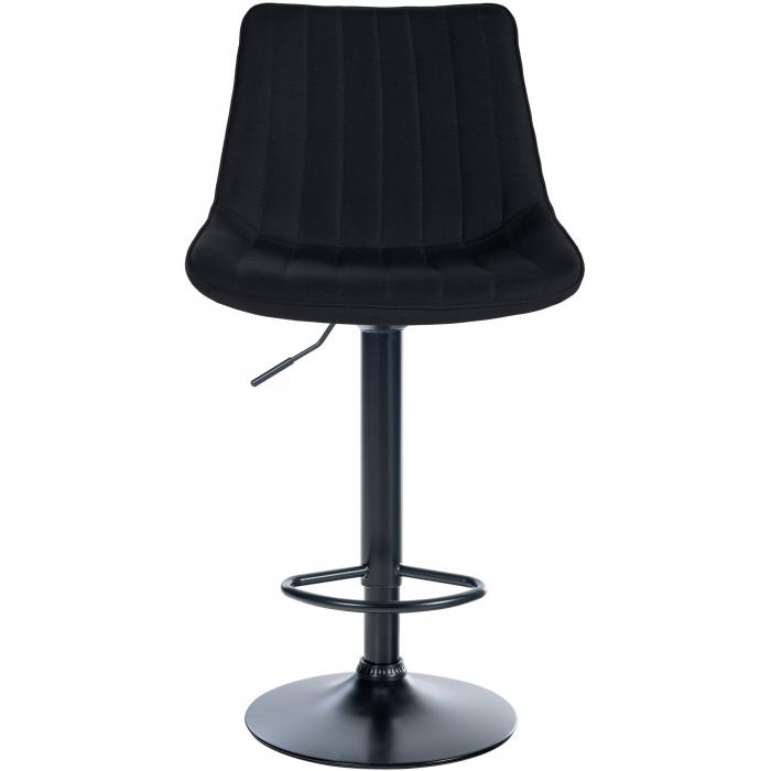 2er Set Barhocker HLO-CP295 Stoff schwarz ~ schwarz
