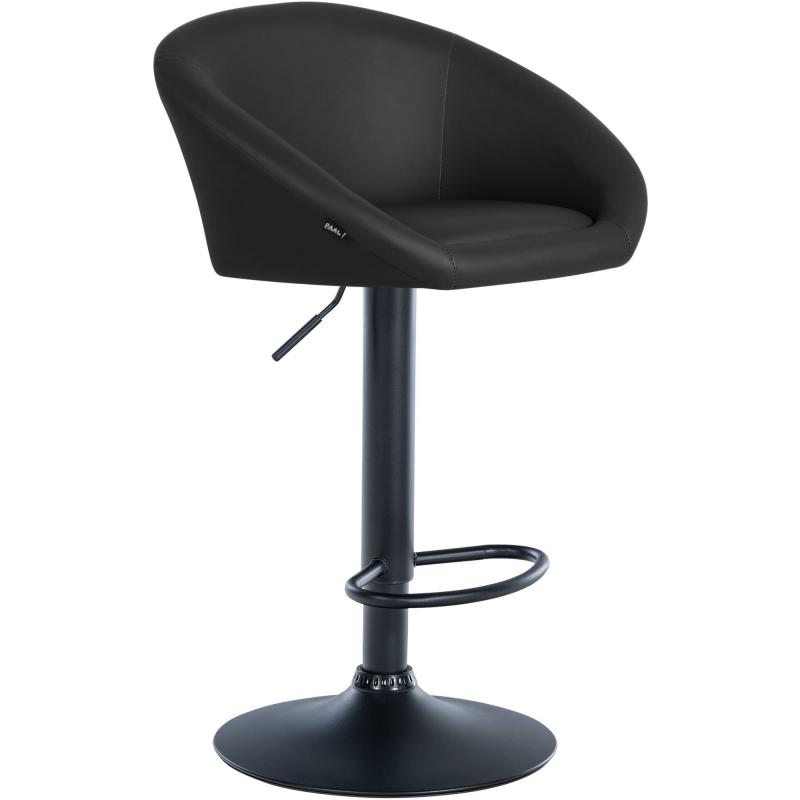 Barhocker HLO-CP312 Kunstleder schwarz ~ schwarz