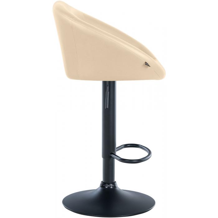 Barhocker HLO-CP312 Kunstleder schwarz ~ creme