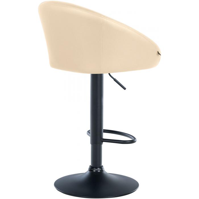 Barhocker HLO-CP312 Kunstleder schwarz ~ creme