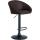 Barhocker HLO-CP312 Kunstleder schwarz ~ braun