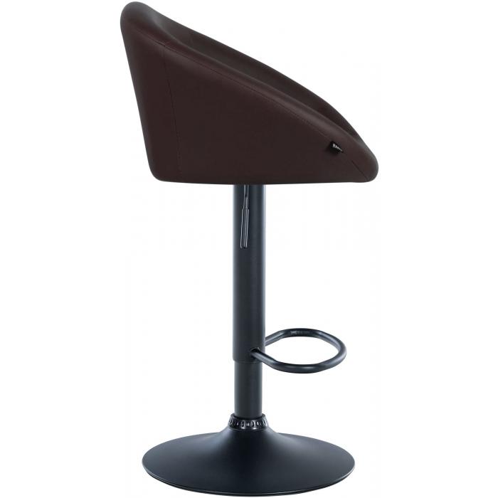Barhocker HLO-CP312 Kunstleder schwarz ~ braun