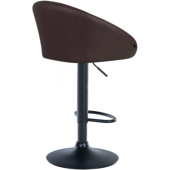Barhocker HLO-CP312 Kunstleder schwarz ~ braun