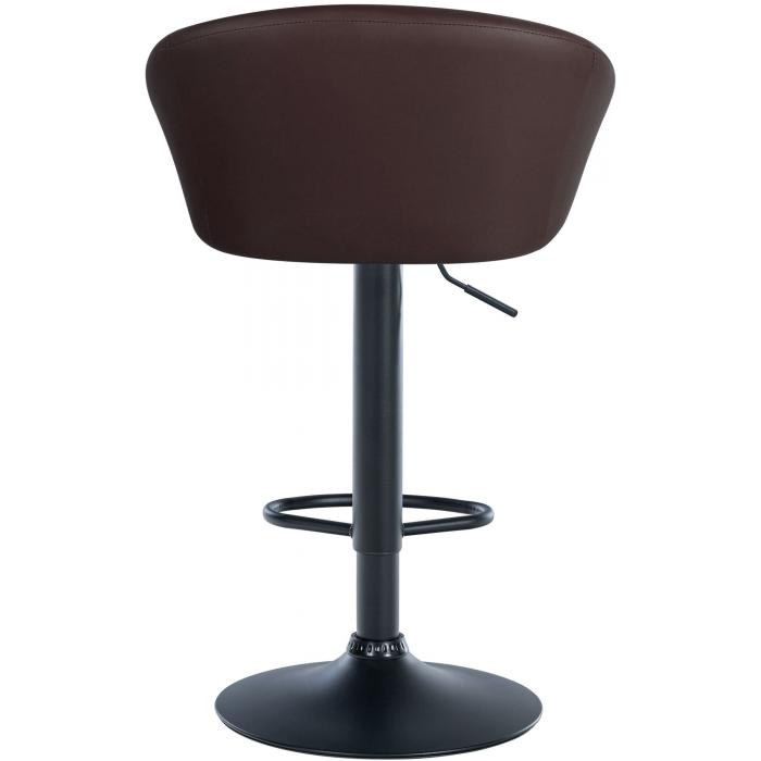 Barhocker HLO-CP312 Kunstleder schwarz ~ braun