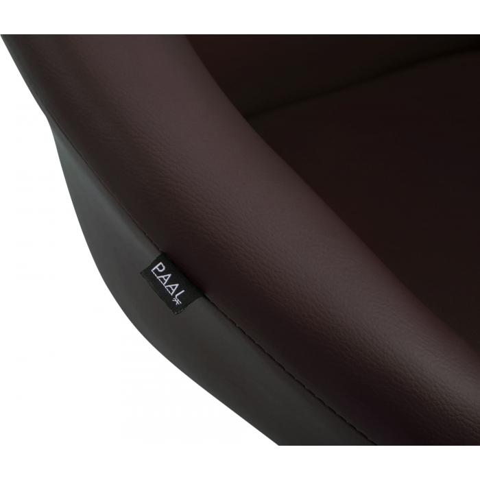 Barhocker HLO-CP312 Kunstleder schwarz ~ braun