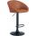 Barhocker HLO-CP312 Kunstleder schwarz ~ hellbraun