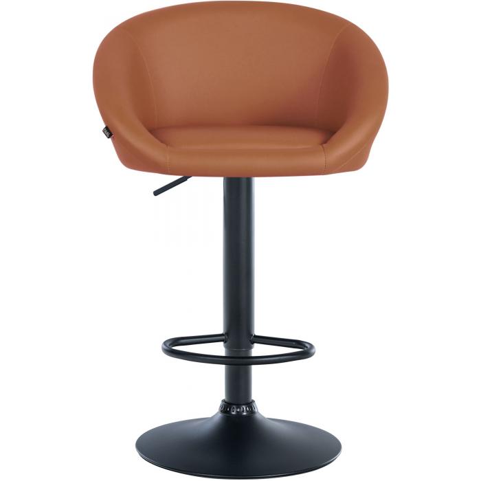 Barhocker HLO-CP312 Kunstleder schwarz ~ hellbraun