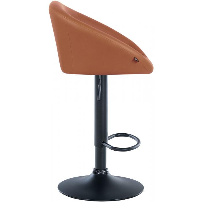 Barhocker HLO-CP312 Kunstleder schwarz ~ hellbraun