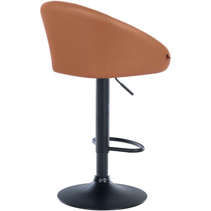 Barhocker HLO-CP312 Kunstleder schwarz ~ hellbraun