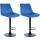 2er Set Barhocker HLO-CP296 Samt schwarz ~ blau