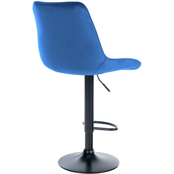 2er Set Barhocker HLO-CP296 Samt schwarz ~ blau