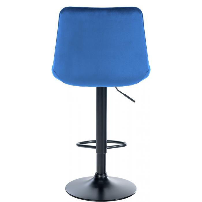 2er Set Barhocker HLO-CP296 Samt schwarz ~ blau